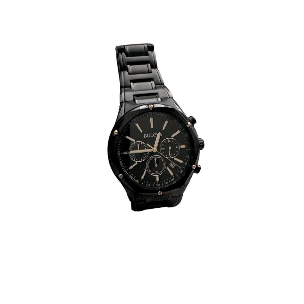 Bulova Black IP Stainless Steel Chronograph Watch for Men